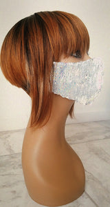 Iridescent Sequin Mask