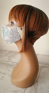 Iridescent Sequin Mask
