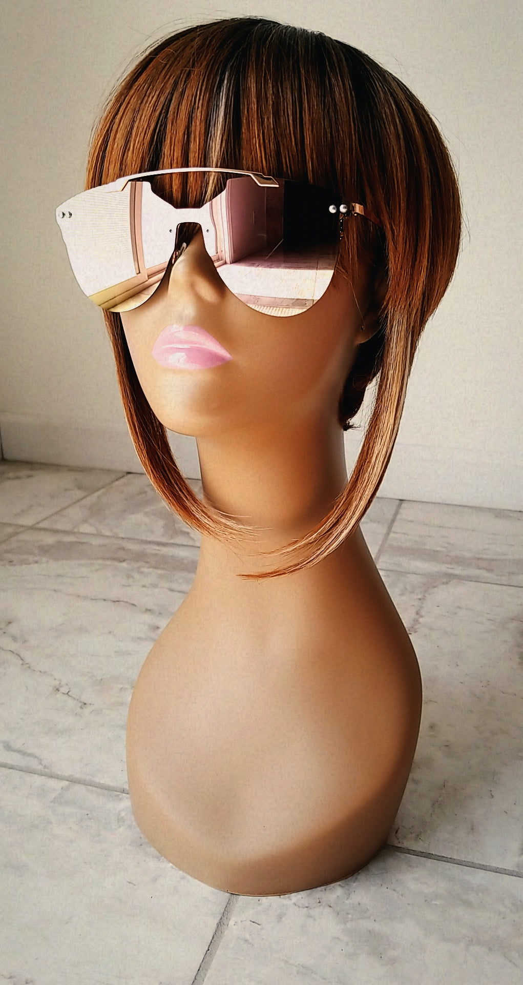 Rose Gold Mirrored Tinted Sunglasses