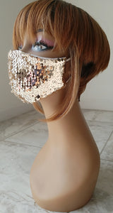 Gold Sequin Mask