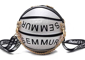 Semmur Silver Basketball Purse
