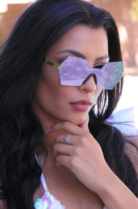 Hexagon Pink Tint Sunglasses