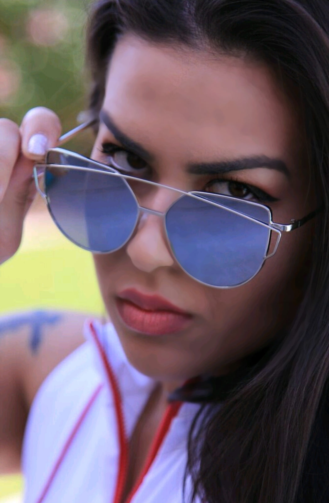 Silver Mirrored Sunglasses