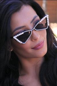 Rhinestone Cat Sunglasses